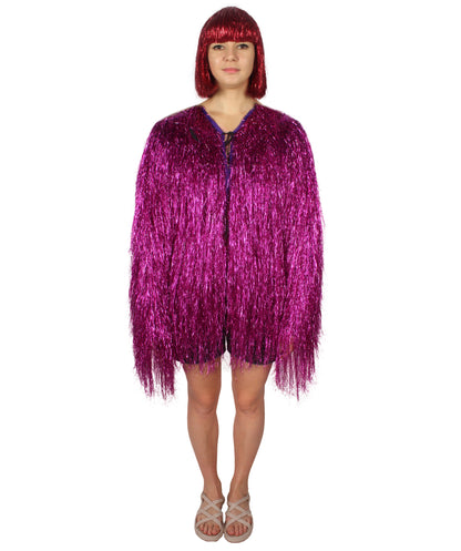 HPO Women's Party Tinsel Costume Set | Multiple Color Options | Suitable for Halloween |  Tinsel Material