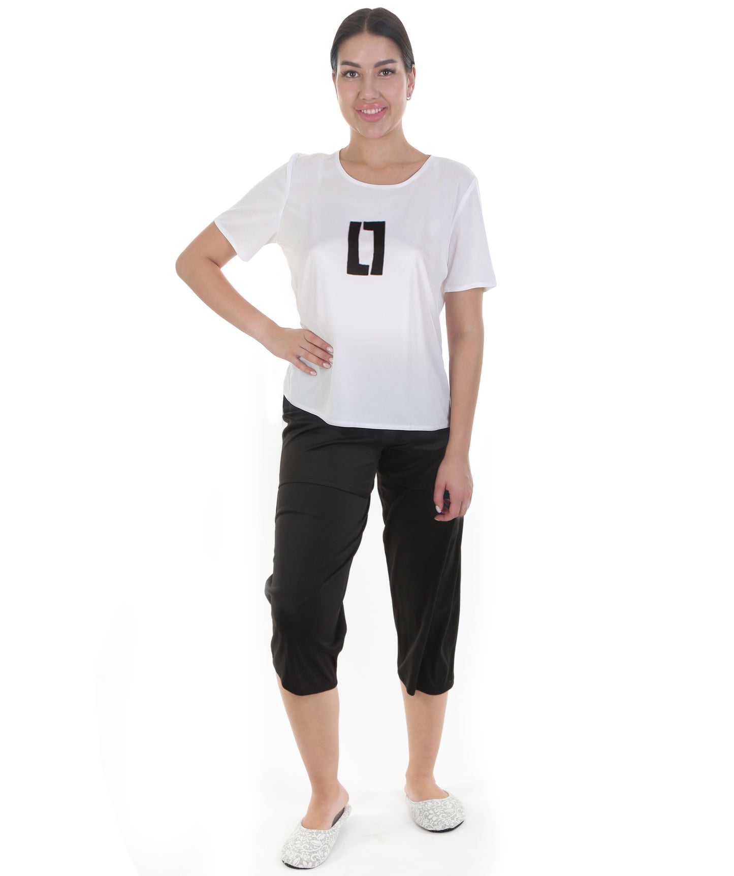 Women's Black & White Gaming Fancy Costume.