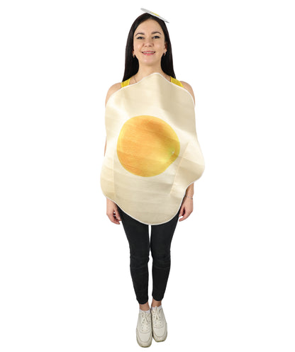 HPO Unisex Food Friend Egg and Bacon Breakfast Costume | Suitable for Halloween | Flame-retardant Synthetic Fabric