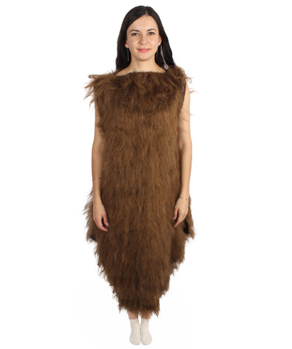 Unisex Brown Caveman Costume I Best for Halloween I Flame-retardant Synthetic Fiber