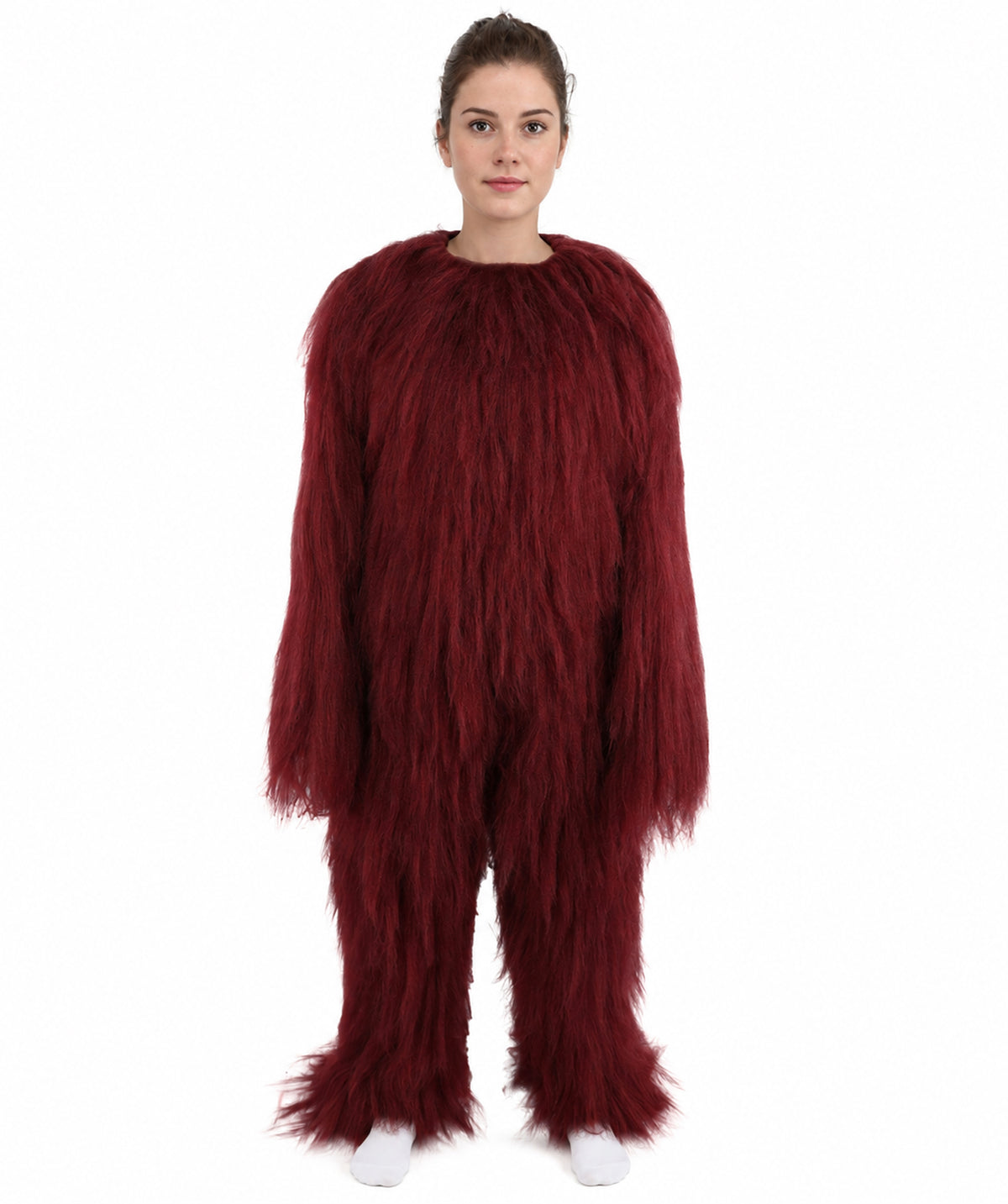 HPO Teen Extreme Hairy Person Costume Bundle & Mask Set - Full-Body Hair Suit Extra-Long Costume Wig for Halloween, Cosplay & Parties - Multiple Color Options