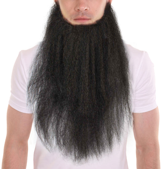 Men's Long Beard Fade | Black Fancy Facial Hair