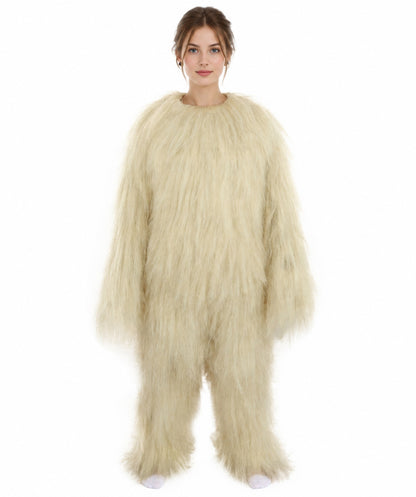 HPO Teen Extreme Hairy Person Costume Bundle & Mask Set - Full-Body Hair Suit Extra-Long Costume Wig for Halloween, Cosplay & Parties - Multiple Color Options