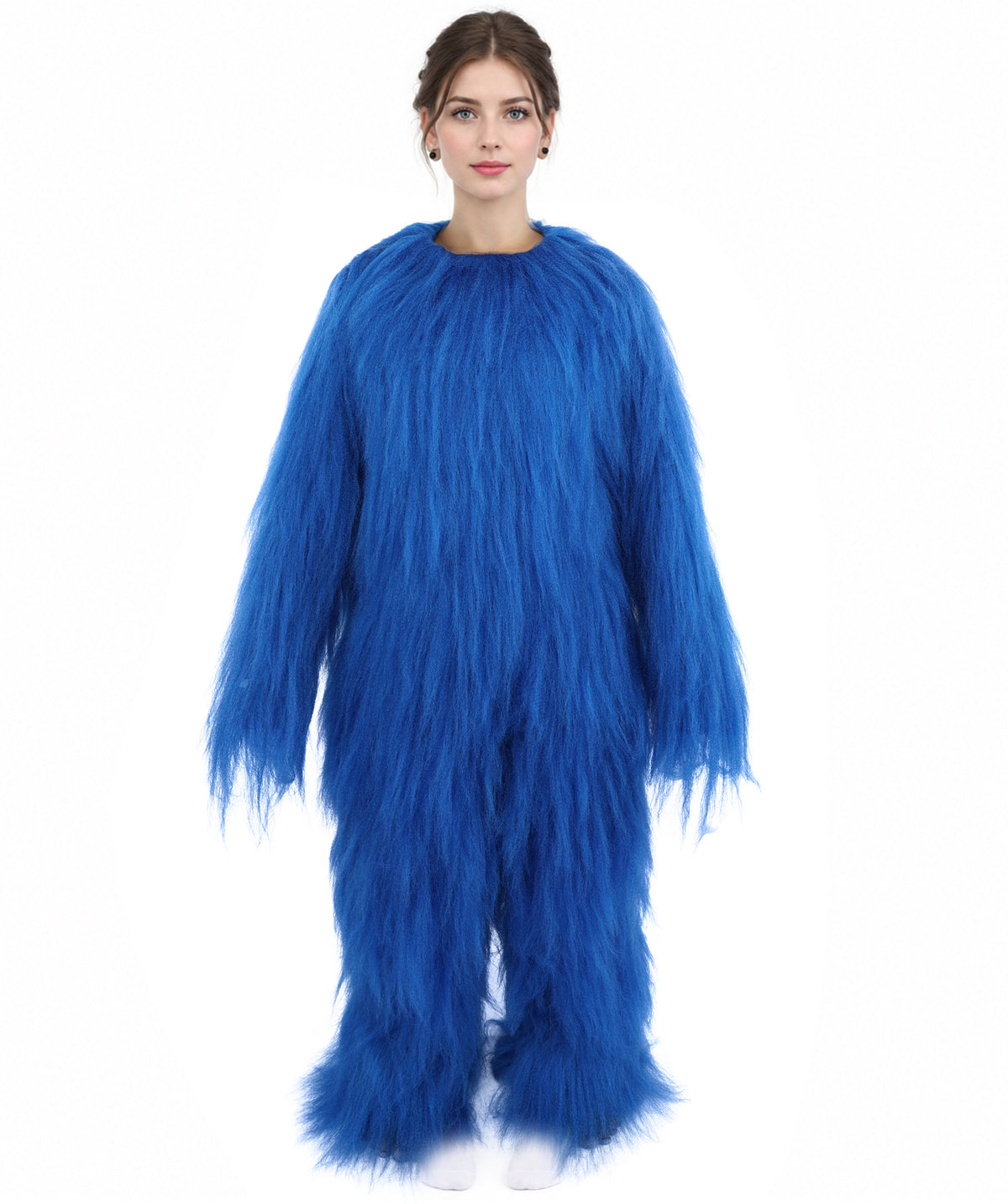 HPO Teen Extreme Hairy Person Costume Bundle & Mask Set - Full-Body Hair Suit Extra-Long Costume Wig for Halloween, Cosplay & Parties - Multiple Color Options