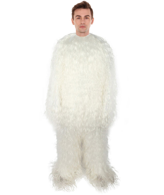 Unisex Hairy Warrior Ape Military Leader Resistance Fighter Yeti - Fancy Costume | White