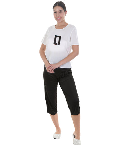 Women's Black & White Gaming Fancy Costume.