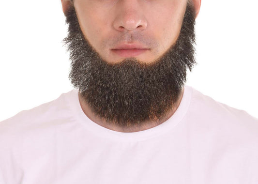 Men's Chin Curtain Style Long Beard Set | Black Fancy Beard