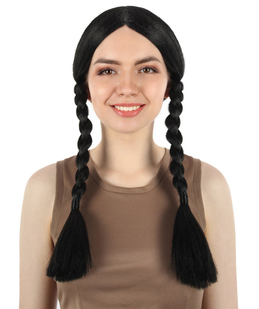 HPO Women's  Braided Gothic Wig | Multiple Color Collections TV Movie Wigs | Premium Breathable Capless Cap