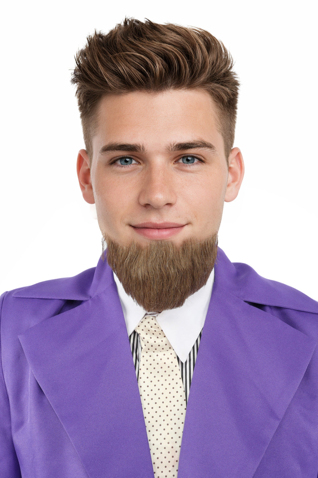 Men's Brown Hollywoodian Human Hair Beard | Facial Hair | Multiple Color | HPO