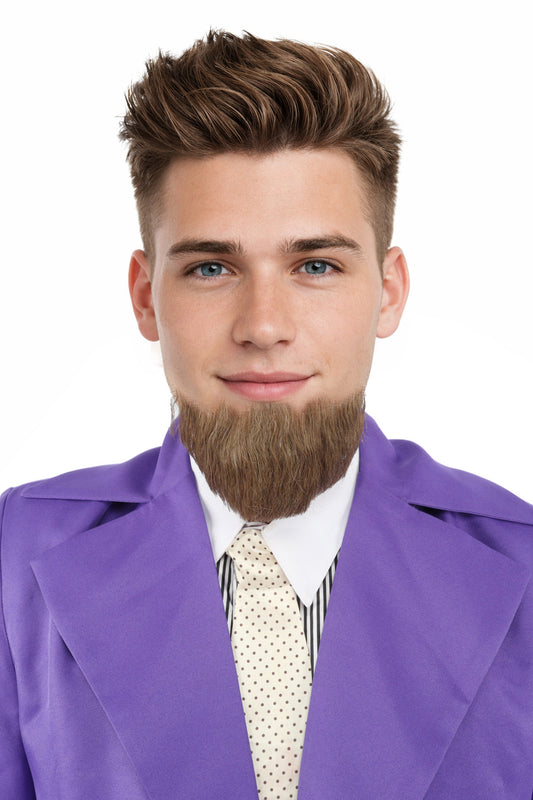 Men's Brown Hollywoodian Human Hair Beard | Facial Hair | Multiple Color | HPO