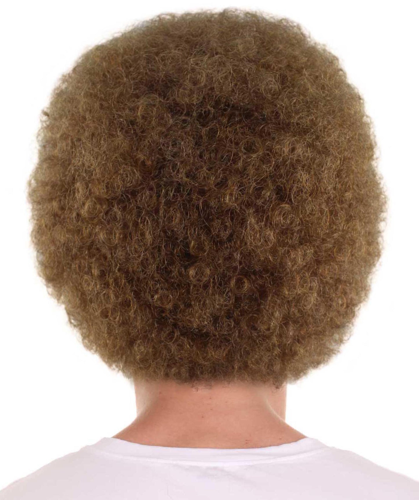 Famous Painter Afro Wig with Full Beard and Moustache Set | Brown Celebrity Wigs | Premium Breathable Capless Cap