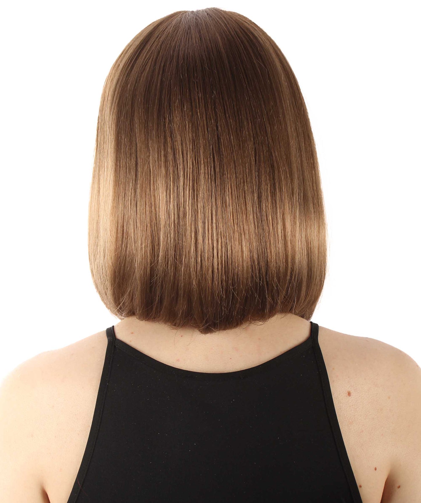 HPO Women's Shoulder Length Bob Wig Collection | Straight Halloween Wig Multiple Color Option | Premium Breathable Capless Cap