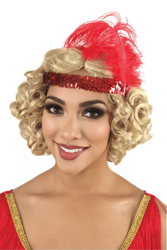 20's Flirty Flapper Girl Wig Blonde