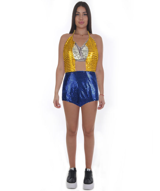 HPO Festival Femme Silver and Indigo Light Up the Night Bikini Set