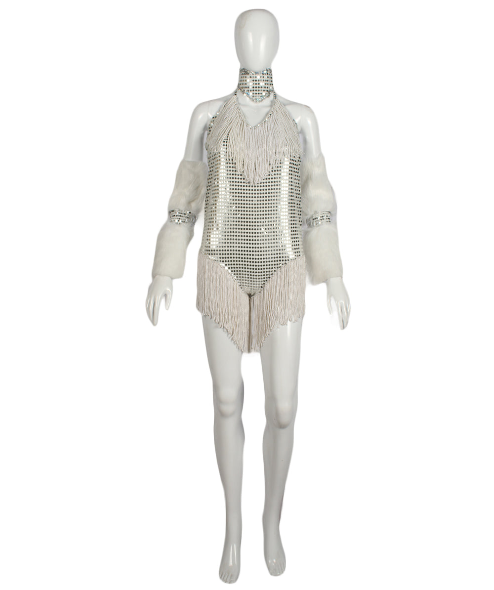 HPO Silver Bunny Sequin and Pearl Costume
