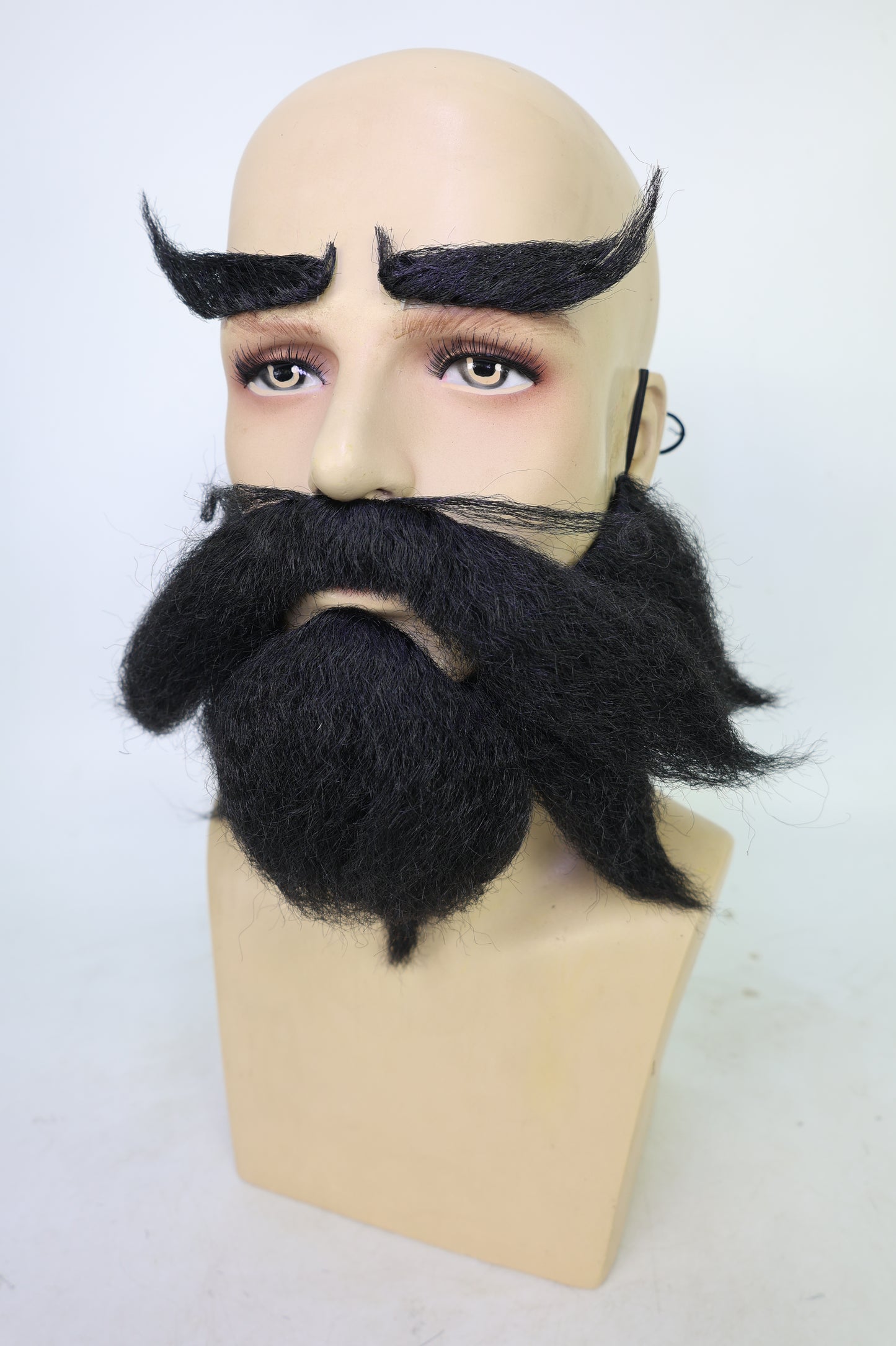 HPO Men's Cowboy Cartoon Purple Mustache and Beard,Perfect for Halloween, Flame-retardant Synthetic Fiber