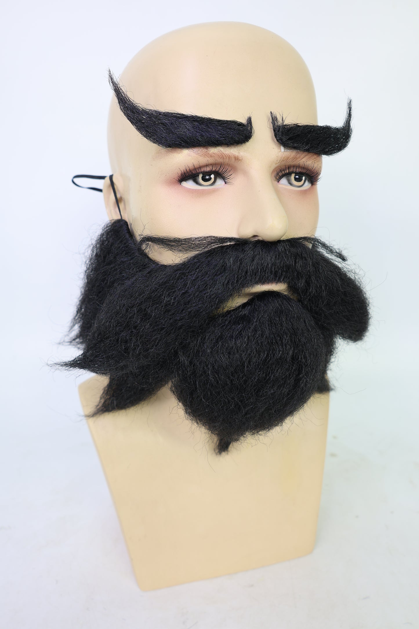 HPO Men's Cowboy Cartoon Purple Mustache and Beard,Perfect for Halloween, Flame-retardant Synthetic Fiber