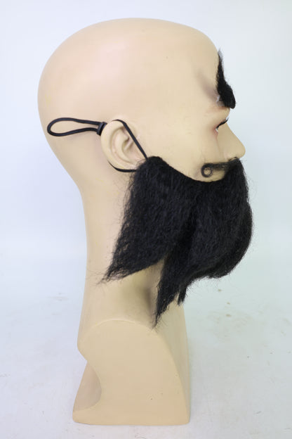 HPO Men's Cowboy Cartoon Purple Mustache and Beard,Perfect for Halloween, Flame-retardant Synthetic Fiber