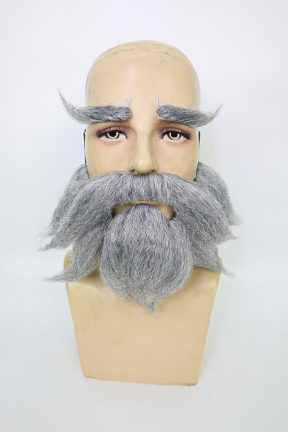 HPO Men's Cowboy Cartoon Purple Mustache and Beard,Perfect for Halloween, Flame-retardant Synthetic Fiber