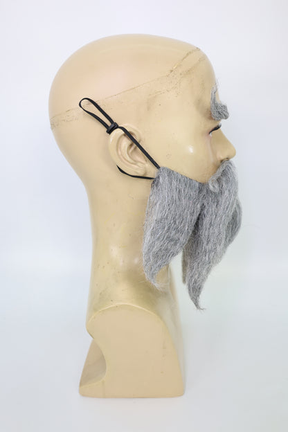 HPO Men's Cowboy Cartoon Purple Mustache and Beard,Perfect for Halloween, Flame-retardant Synthetic Fiber