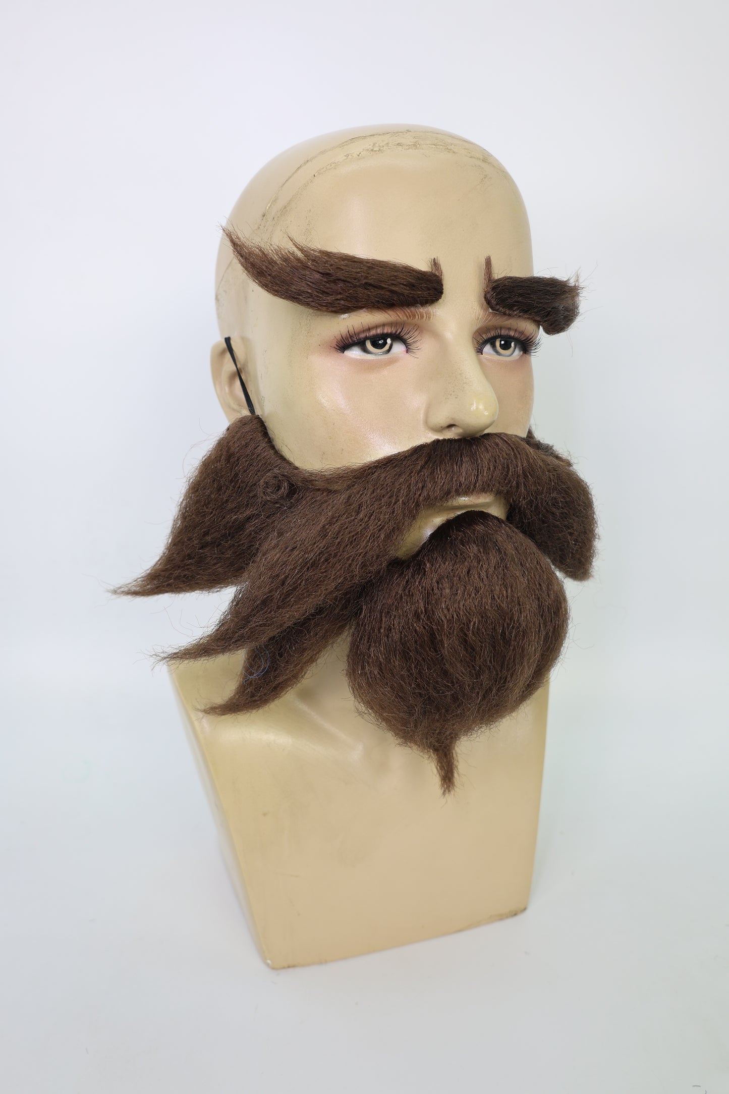HPO Men's Cowboy Cartoon Purple Mustache and Beard,Perfect for Halloween, Flame-retardant Synthetic Fiber