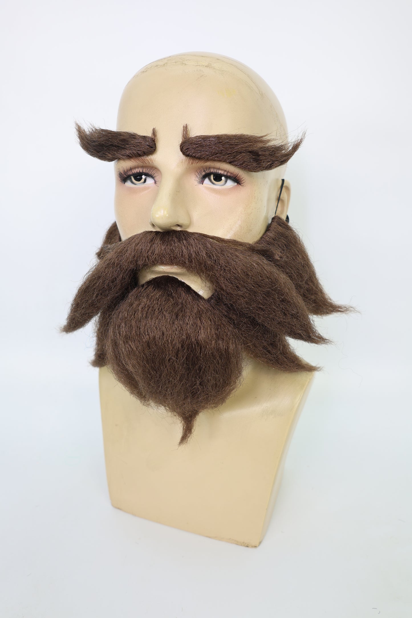 HPO Men's Cowboy Cartoon Purple Mustache and Beard,Perfect for Halloween, Flame-retardant Synthetic Fiber