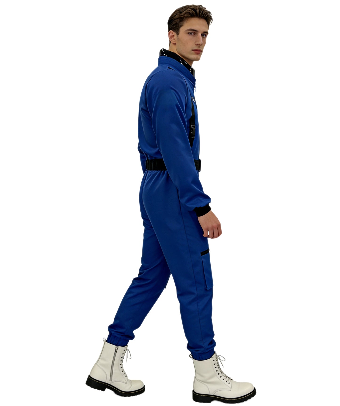 Men’s Blue Astronaut Blue Costume – Space Explorer Fancy Dress Outfit | Ideal for Halloween , Cosplay& Parties