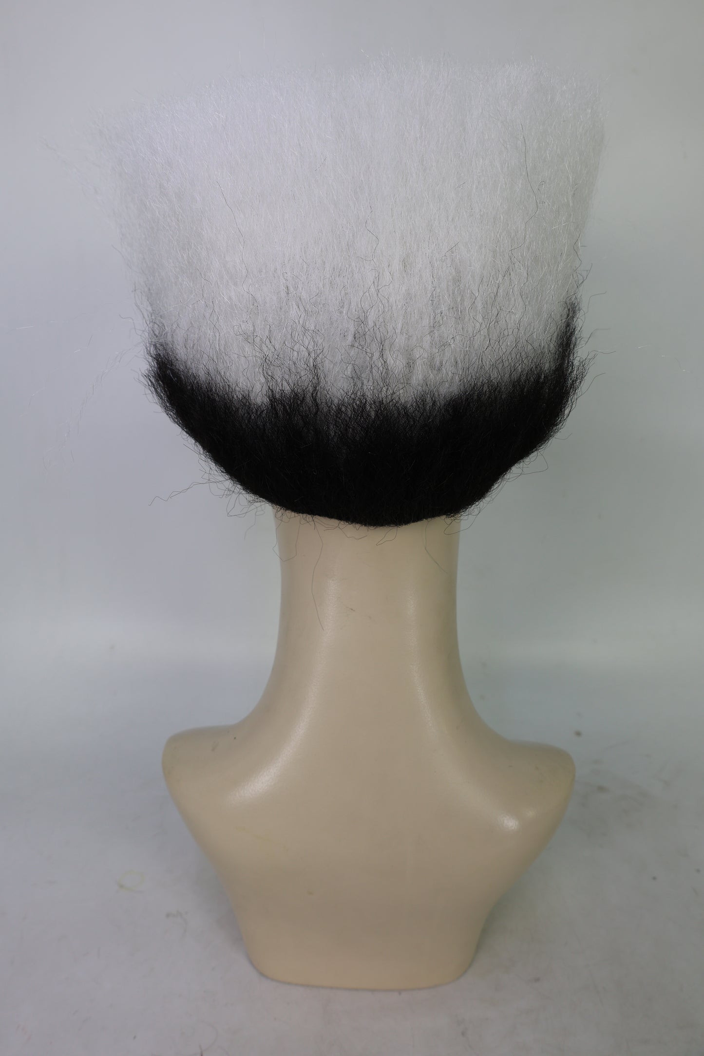 HPO Women’s Pop Diva Inspired Wig | Short Straight White Wig with Black Mixed Highlights | Synthetic Hairpiece with Adjustable Cap for  Cosplay & Stage