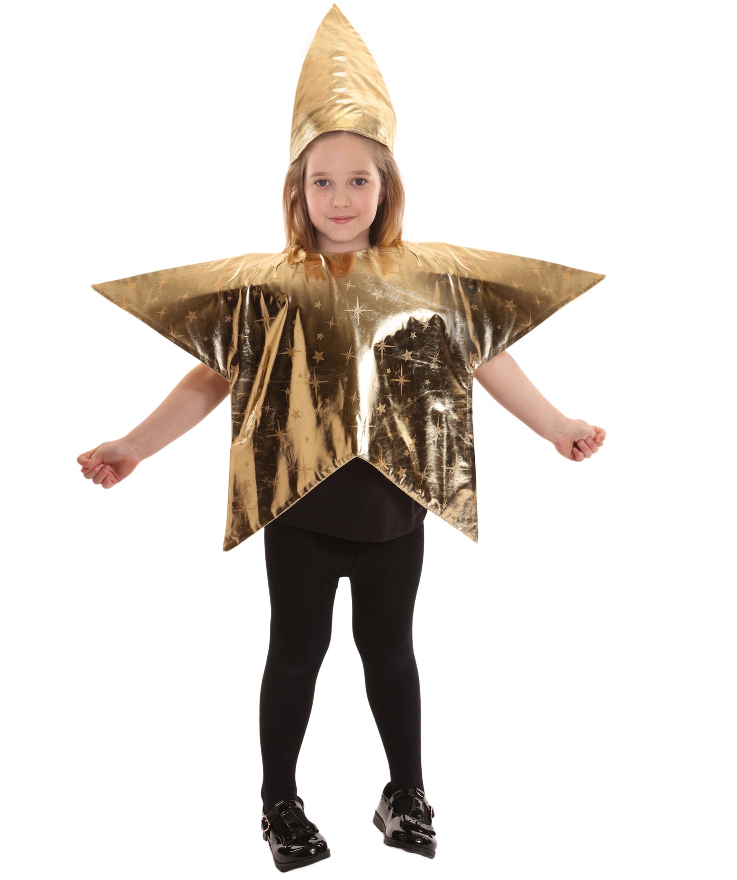 HPO Teen Nativity Star Costume | Golden Star Dress with Headpiece | Christmas Pageants, Holiday Plays, Themed Parties & Stage Performances