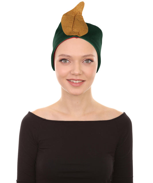 HPO Unisex Classic Velvet Christmas Santa Hat | Soft Red and green Festive Holiday Hat | Ideal for Holiday fun