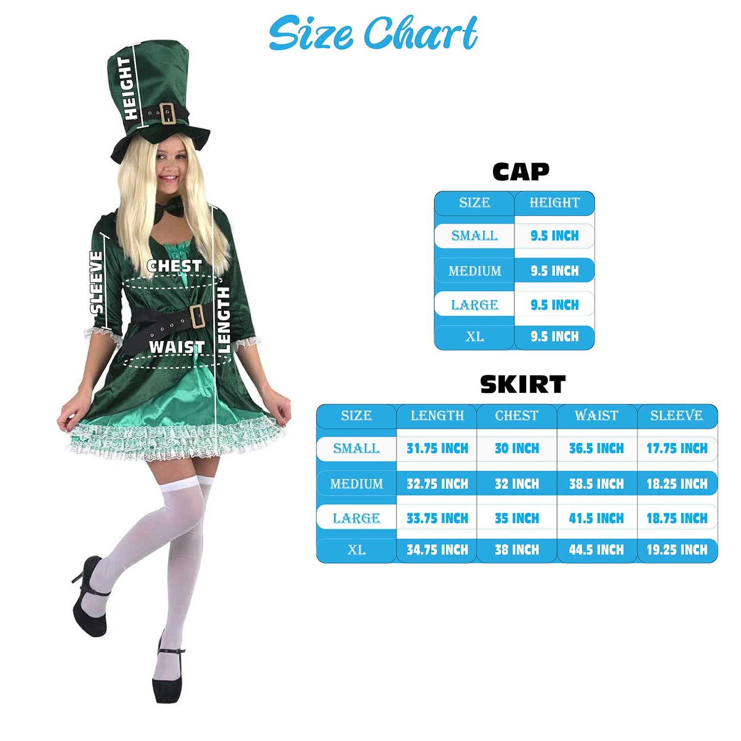 Women's Luscious Leprechaun Costume | Green Halloween Costume |  Flame Retardant Synthetic Fabric