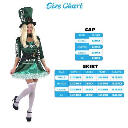 Women's Luscious Leprechaun Costume | Green Halloween Costume |  Flame Retardant Synthetic Fabric
