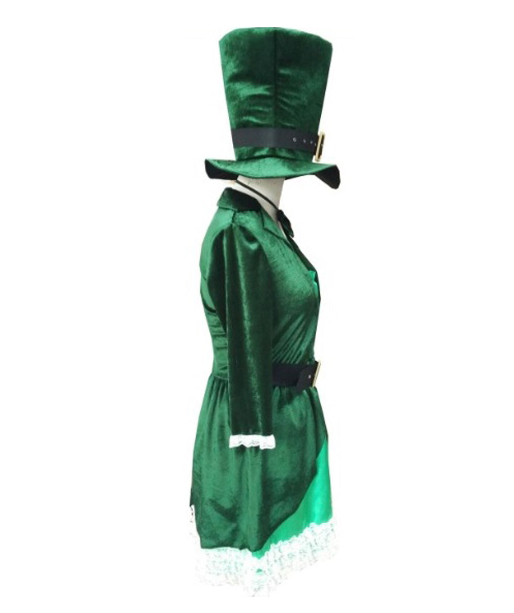 Women's Luscious Leprechaun Costume | Green Halloween Costume |  Flame Retardant Synthetic Fabric