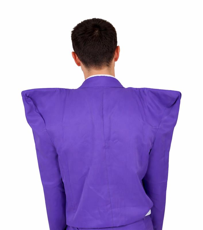 80's Rock Star | Dark Purple Suit with Mock Turtle Neck | Premium Halloween Costume