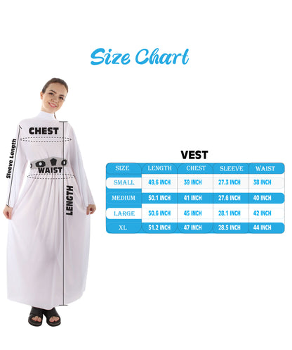HPO Women's Princess White Costume | Halloween and Festival | Flame-retardant Synthetic Fabric