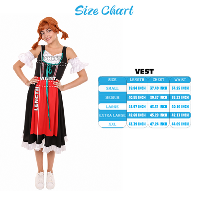 Women's Oktoberfest Fraulein Costume | Black & Red Halloween Costume
