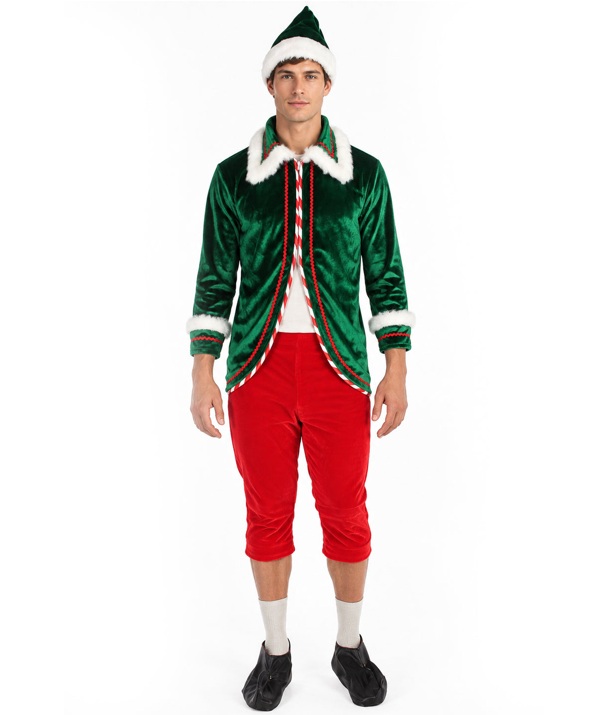 Men's Deluxe Santa Santa's helper Costume | Holiday Costumes