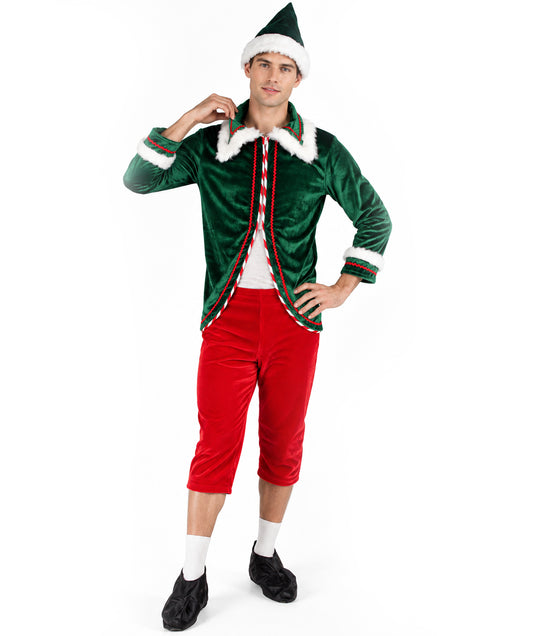 Men's Deluxe Santa Santa's helper Costume | Holiday Costumes