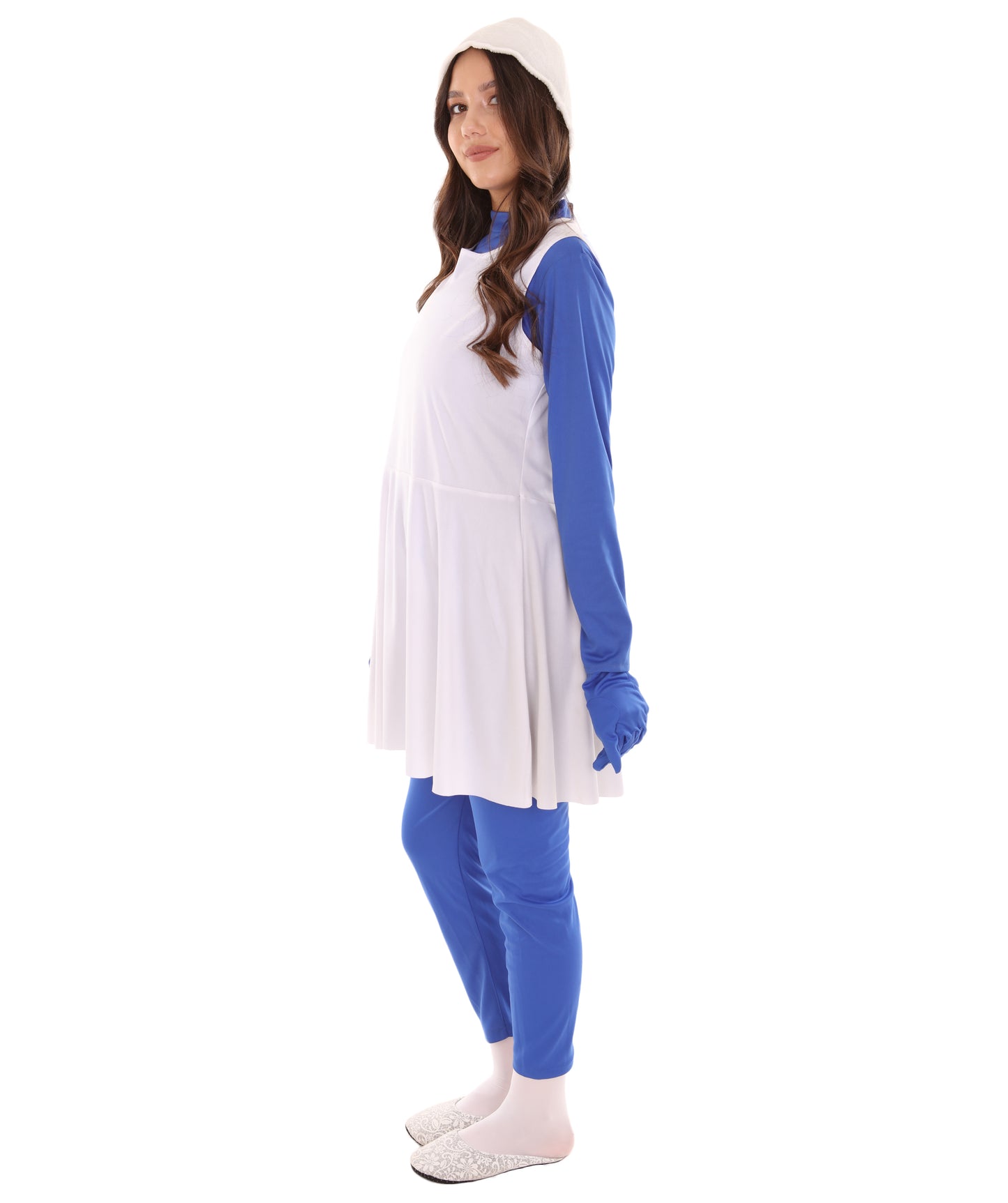 Women's Fancy Blue Costume | Blue White Color