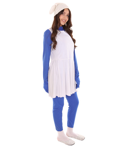Women's Fancy Blue Costume | Blue White Color