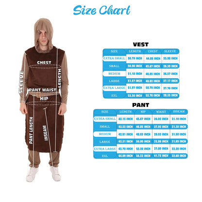 Men's Guzman Medieval Peasant Costume | Brown Fancy Costume