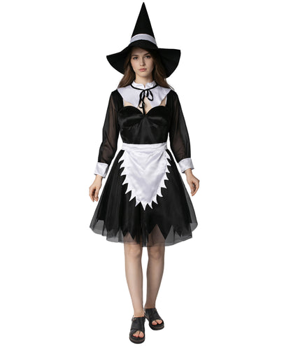 Women's Salem Costume Black & White Fancy Costume