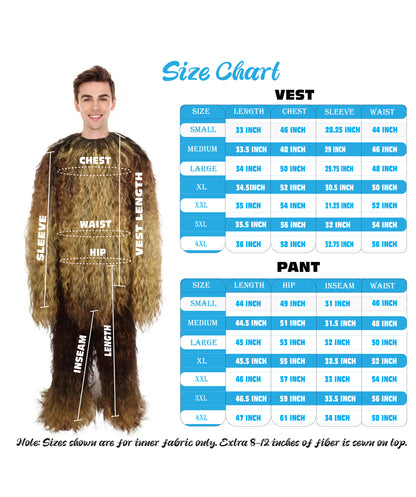 Unisex Hairy Warrior Ape Military Leader Resistance Fighter Costume | Multiple Colors Fancy Costume