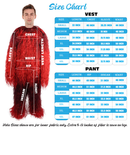 Unisex Hairy Warrior Ape Military Leader Resistance Fighter Costume | Multiple Colors Fancy Costume