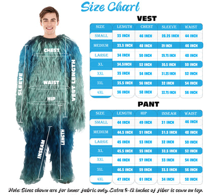 Unisex Hairy Warrior Ape Military Leader Resistance Fighter Costume | Multiple Colors Fancy Costume