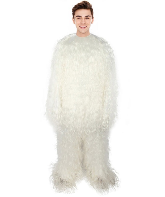 Unisex Hairy Warrior Ape Military Leader Resistance Fighter Yeti - Fancy Costume | White