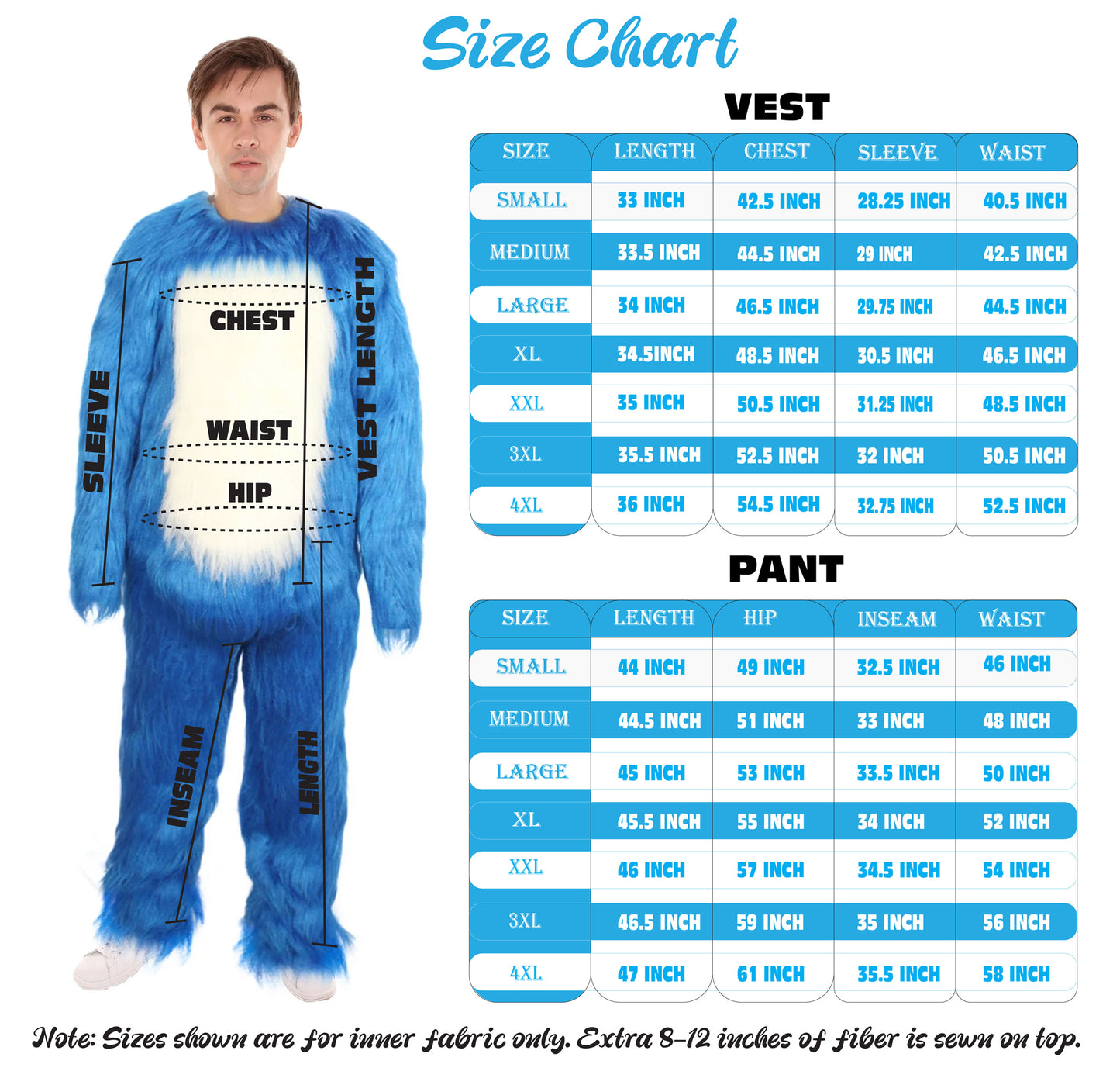 Furry Sonic The Hedgehog | Men's White and Blue Straight Long Furry Hedgehog Fancy  Costume