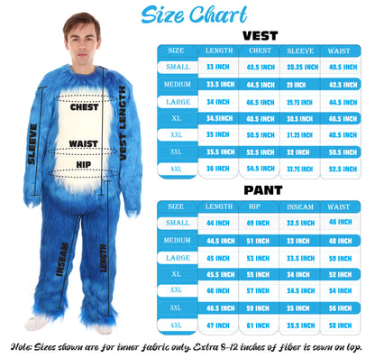 Furry Sonic The Hedgehog | Men's White and Blue Straight Long Furry Hedgehog Fancy  Costume