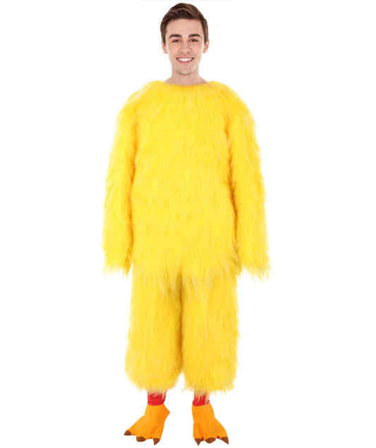HPO Yellow and Red Chicken Costume - Long Synthetic Fibers