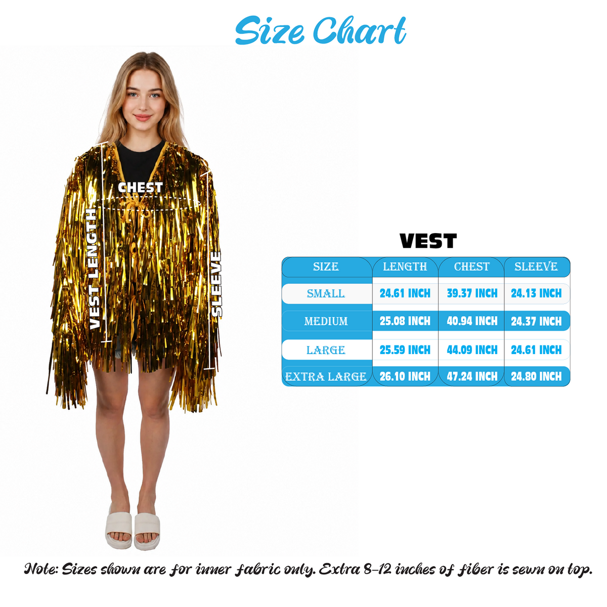 HPO Unisex Festival Carnival Thick Tinsel Jacket with Loose Fit